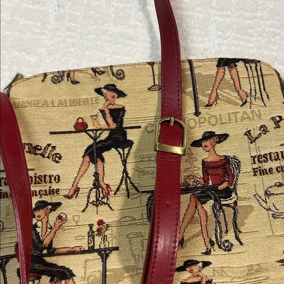 Signare Tapestry Rendezvous crossbody tapestry and leather bag - Picture 8 of 11